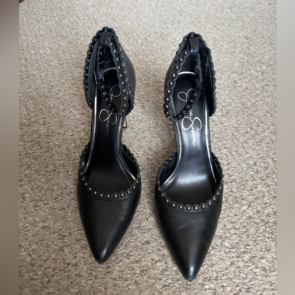 Jessica Simpson Black Studded Heels